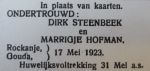 Steenbeek Dirk 22-01-1895 huwelijk 1923.jpg